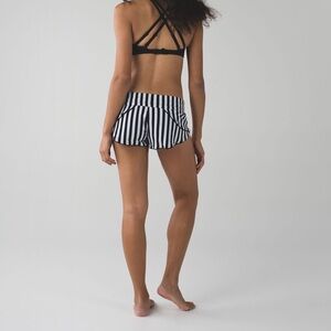 Lululemon Water: Surf Short Apex Stripe Printed White Black / Black 6 Reversible